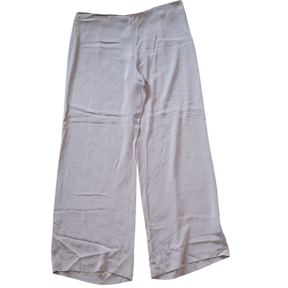 Eileen Fisher NWT Silk Wide Leg Pants Lavender L